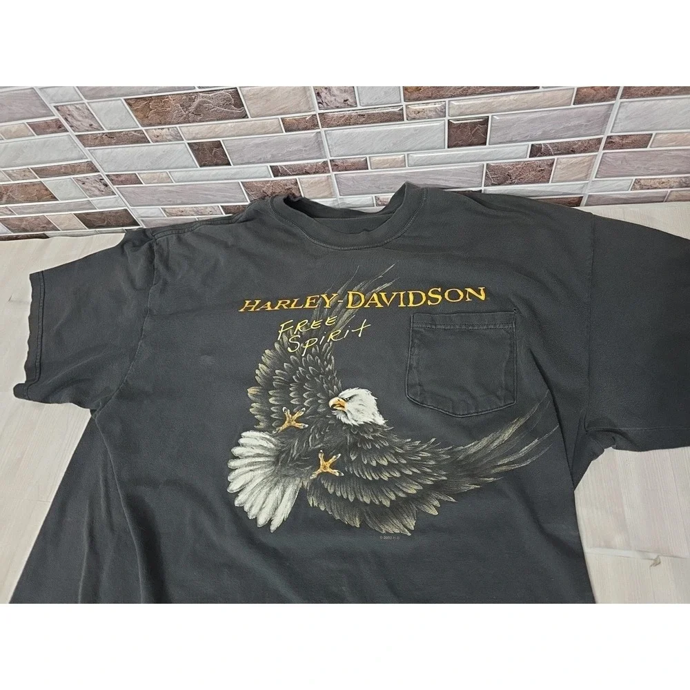 Vintage 2000 Harley Davidson Sauk Prairie WI HOG Hospital T-Shirt XL Free Spirit - Picture 4 of 16